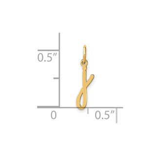 14k Yellow Gold Lower Case Letter J Initial Charm XNA1307Y/J