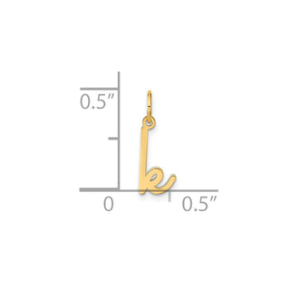 14k Yellow Gold Lower Case Letter K Initial Charm XNA1307Y/K