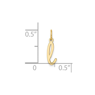 14k Yellow Gold Lower Case Letter L Initial Charm XNA1307Y/L