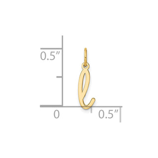14k Yellow Gold Lower Case Letter L Initial Charm XNA1307Y/L