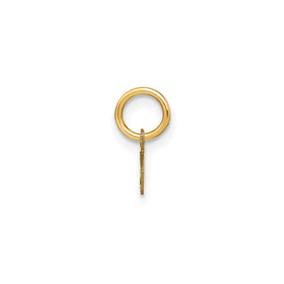14k Yellow Gold Lower Case Letter O Initial Charm XNA1307Y/O