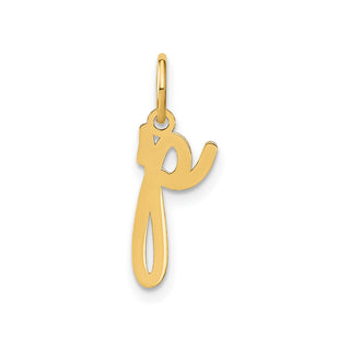 14k Yellow Gold Lower Case Letter P Initial Charm XNA1307Y/P