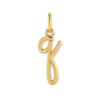 14k Yellow Gold Lower Case Letter Q Initial Charm XNA1307Y/Q