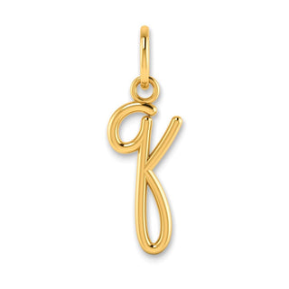14k Yellow Gold Lower Case Letter Q Initial Charm XNA1307Y/Q