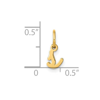 14k Yellow Gold Lower Case Letter S Initial Charm XNA1307Y/S