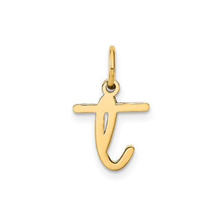 14k Yellow Gold Lower Case Letter T Initial Charm XNA1307Y/T