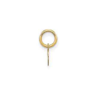 14k Yellow Gold Lower Case Letter W Initial Charm