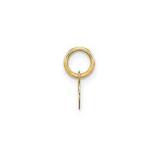 14k Yellow Gold Lower Case Letter W Initial Charm