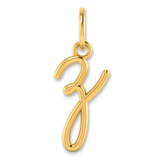 14k Yellow Gold Lower Case Letter Z Initial Charm XNA1307Y/Z
