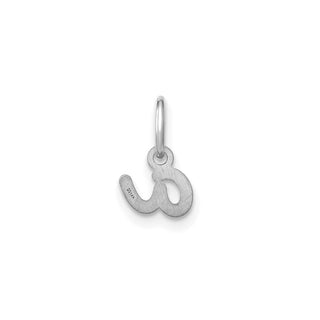 14k White Gold Lower Case Letter A Initial Charm