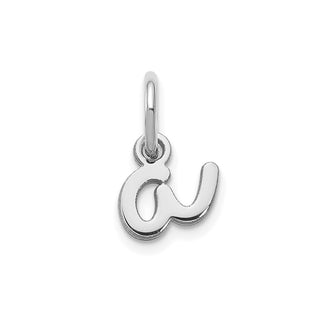 14k White Gold Lower Case Letter A Initial Charm