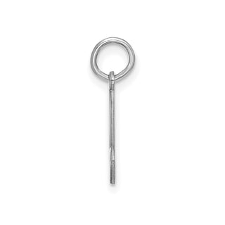 14k White Gold Lower Case Letter B Initial Charm