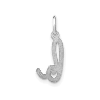 14k White Gold Lower Case Letter B Initial Charm