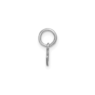 14k White Gold Lower Case Letter C Initial Charm