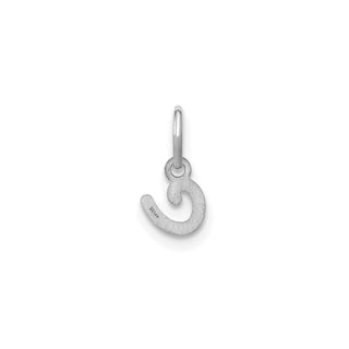 14k White Gold Lower Case Letter C Initial Charm
