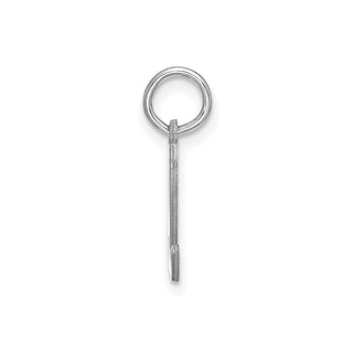 14k White Gold Lower Case Letter D Initial Charm