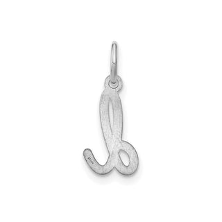 14k White Gold Lower Case Letter D Initial Charm