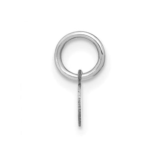 14k White Gold Lower Case Letter E Initial Charm