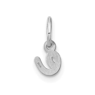 14k White Gold Lower Case Letter E Initial Charm