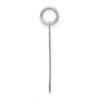 14k White Gold Lower Case Letter F Initial Charm