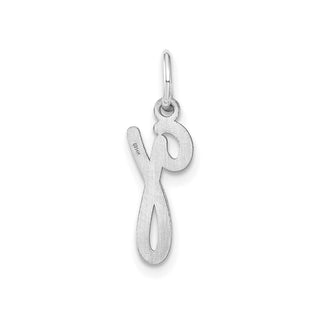 14k White Gold Lower Case Letter G Initial Charm