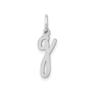 14k White Gold Lower Case Letter G Initial Charm