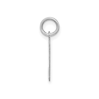 14k White Gold Lower Case Letter H Initial Charm