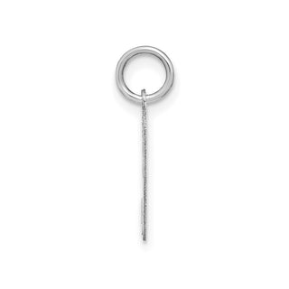 14k White Gold Lower Case Letter H Initial Charm