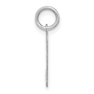 14k White Gold Lower Case Letter H Initial Charm