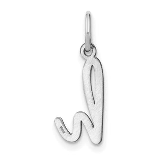 14k White Gold Lower Case Letter H Initial Charm
