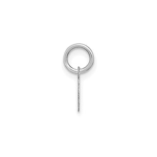 14k White Gold Lower Case Letter I Initial Charm