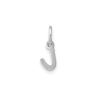 14k White Gold Lower Case Letter I Initial Charm