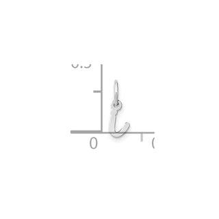 14k White Gold Lower Case Letter I Initial Charm