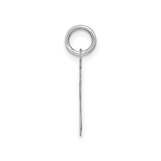 14k White Gold Lower Case Letter J Initial Charm