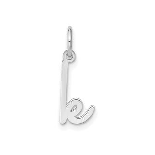 14k White Gold Lower Case Letter K Initial Charm
