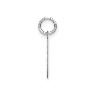 14k White Gold Lower Case Letter L Initial Charm