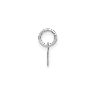 14k White Gold Lower Case Letter M Initial Charm