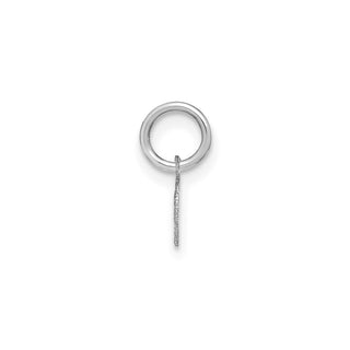 14k White Gold Lower Case Letter M Initial Charm