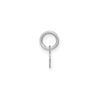 14k White Gold Lower Case Letter N Initial Charm