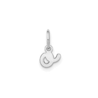 14k White Gold Lower Case Letter O Initial Charm