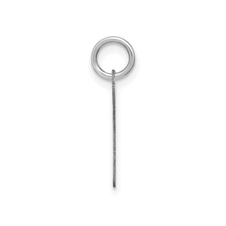 14k White Gold Lower Case Letter P Initial Charm