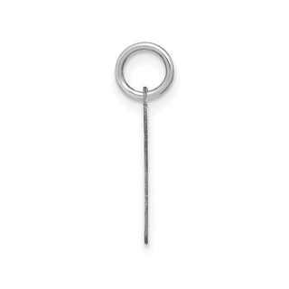 14k White Gold Lower Case Letter P Initial Charm