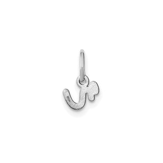 14k White Gold Lower Case Letter R Initial Charm