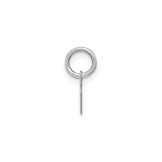 14k White Gold Lower Case Letter S Initial Charm
