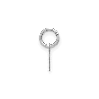 14k White Gold Lower Case Letter S Initial Charm