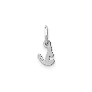 14k White Gold Lower Case Letter S Initial Charm
