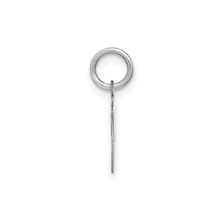 14k White Gold Lower Case Letter T Initial Charm