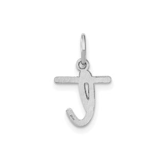14k White Gold Lower Case Letter T Initial Charm