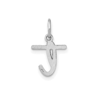 14k White Gold Lower Case Letter T Initial Charm