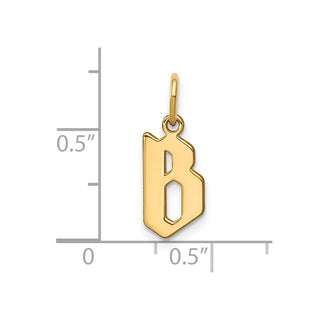 14k Yellow Gold Letter B Initial Charm XNA1335Y/B